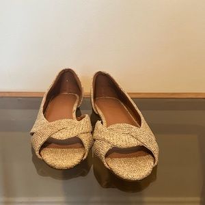 ASOS Woven Peep Toe Flats